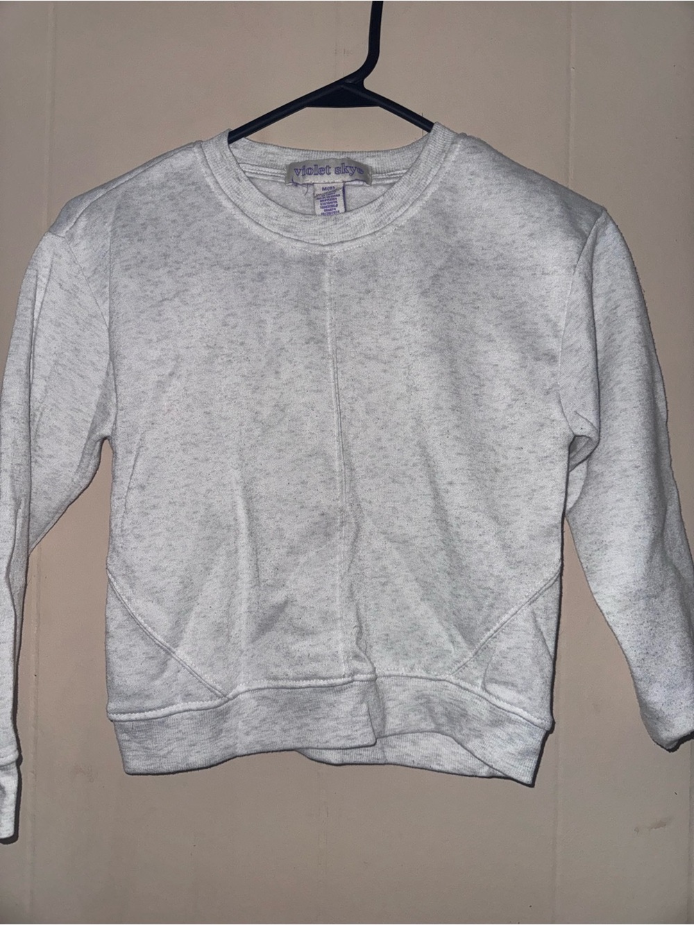 Violet & Claire Light Heather Gray Crewneck Sweater